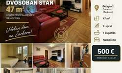 Dvosoban stan, Beograd - Žarkovo | Izdavanje · 47m² · 500€