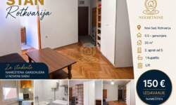 Garsonjera, Novi Sad | Izdavanje · 20m² · 150€
