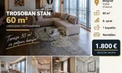 Trosoban stan, Beograd - Čubura | Izdavanje · 60m² · 1.800€