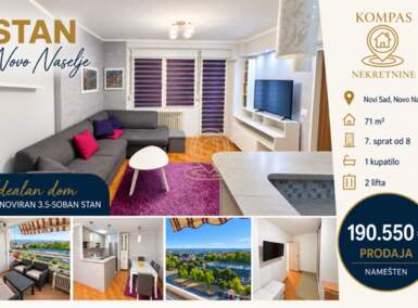 Troiposoban stan, Novi Sad | Prodaja · 71m² · 190.550€