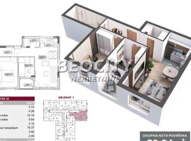 Trosoban stan, Novi Sad - Liman 4 | Prodaja · 51m² · 145.860€