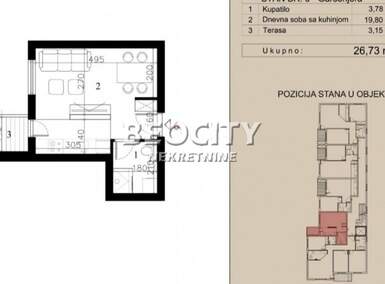 Jednosoban stan, Novi Sad - Liman 4 | Prodaja · 27m² · 81.526€