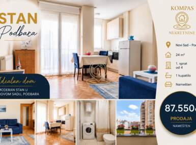 Garsonjera, Novi Sad | Prodaja · 24m² · 87.550€