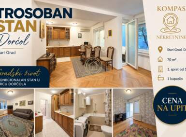 Trosoban stan, Beograd - Dorćol | Izdavanje · 70m² · 800€