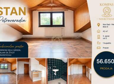 Jednoiposoban stan, Novi Sad - Blok 8 | Prodaja · 42m² · 56.650€