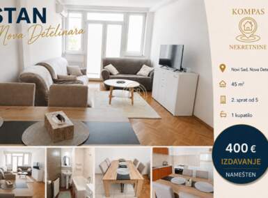 Jednoiposoban stan, Novi Sad | Izdavanje · 45m² · 400€