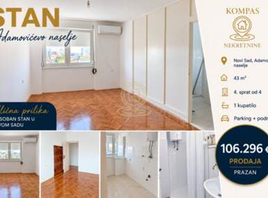 Jednoiposoban stan, Novi Sad | Prodaja · 43m² · 106.296€