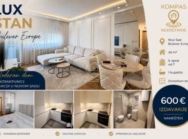 Dvosoban stan, Novi Sad | Izdavanje · 45m² · 600€