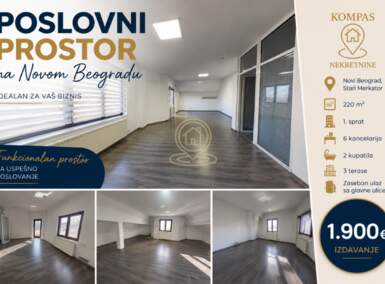 Poslovni prostor / Lokal, Beograd - Stari merkator | Izdavanje · 220m² · 1.900€