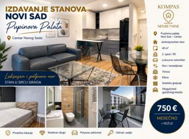 Dvosoban stan, Novi Sad | Izdavanje · 49m² · 750€