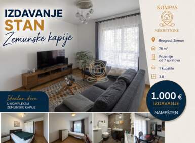 Trosoban stan, Zemunske kapije · 70m² · 1.000€ | SveNekretnine