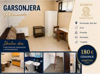 Garsonjera, Petrovaradin · 21m² · 180€ | SveNekretnine