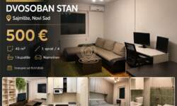 Dvosoban stan, Novi Sad · 45m² · 500€ | SveNekretnine
