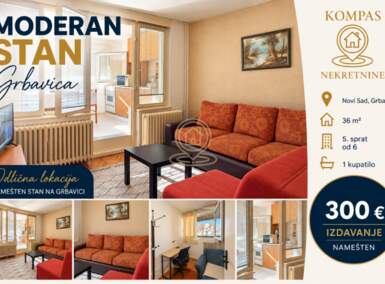 Jednoiposoban stan, Novi Sad · 36m² · 300€ | SveNekretnine