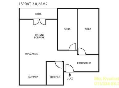 Trosoban stan, Cvetkova pijaca · 63m² · 227.000€ | SveNekretnine