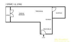 Jednosoban stan, Beograd · 37m² · 129.500€ | SveNekretnine