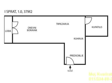Jednosoban stan, Beograd · 37m² · 129.500€ | SveNekretnine