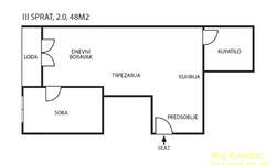 Dvosoban stan, Cvetkova pijaca · 48m² · 168.000€ | SveNekretnine