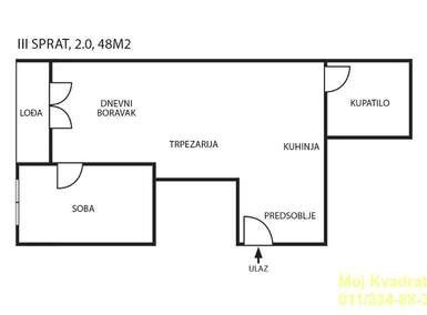 Dvosoban stan, Cvetkova pijaca · 48m² · 168.000€ | SveNekretnine