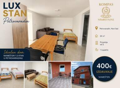 Jednoiposoban stan, Petrovaradin · 39m² · 400€ | SveNekretnine