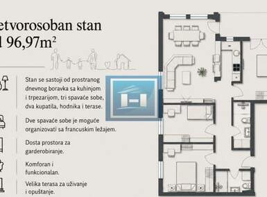 Cetvorosoban stan, Jagodina · 96m² · 176.000€ | SveNekretnine