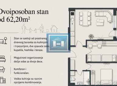 Dvoiposoban stan, Jagodina · 62m² · 116.300€ | SveNekretnine