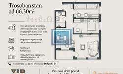 Trosoban stan, Jagodina · 66m² · 123.900€ | SveNekretnine