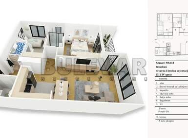Dvoiposoban stan, Dom zdravlja · 70m² · 174.615€ | SveNekretnine