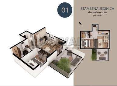 Dvosoban stan, Trošarina · 49m² · 84.700€ | SveNekretnine
