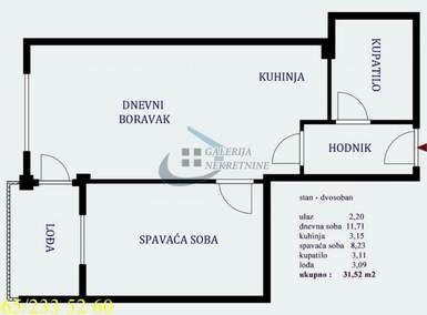 Dvosoban stan, Železnik · 32m² · 82.000€ | SveNekretnine