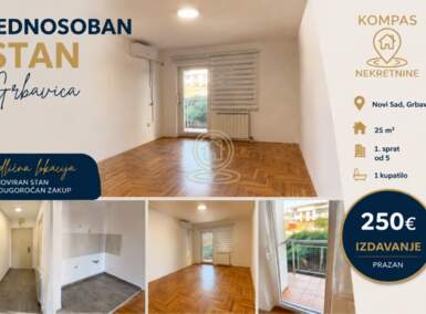 Garsonjera, Novi Sad · 25m² · 250€ | SveNekretnine