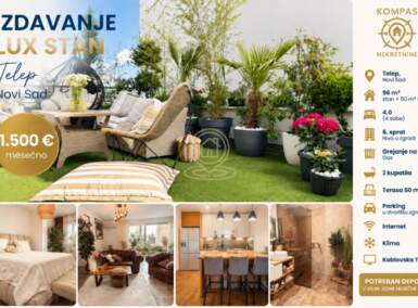Cetvorosoban stan, Novi Sad · 146m² · 1.500€ | SveNekretnine