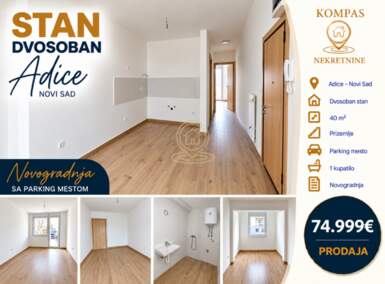 Dvosoban stan, Novi Sad · 40m² · 75€ | SveNekretnine