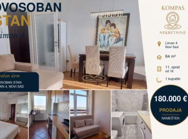 Dvosoban stan, Novi Sad · 64m² · 180.000€ | SveNekretnine
