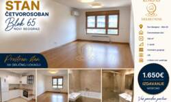 Cetvorosoban stan, Blok 65 · 106m² · 1.650€ | SveNekretnine