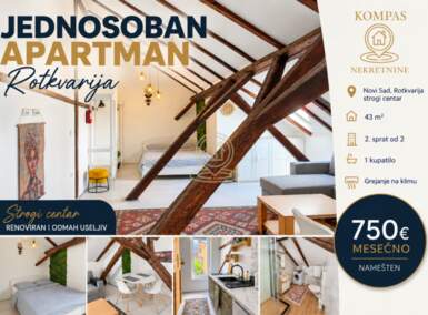 Apartman, Novi Sad · 43m² · 750€ | SveNekretnine