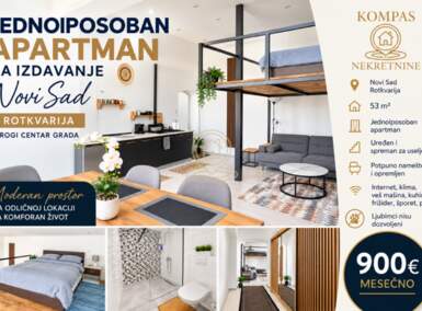Apartman, Novi Sad · 53m² · 900€ | SveNekretnine
