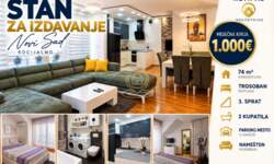 Trosoban stan, Novi Sad · 74m² · 1.000€ | SveNekretnine