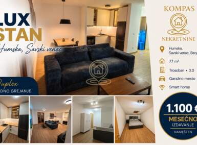 Trosoban stan, Humska · 77m² · 1.100€ | SveNekretnine