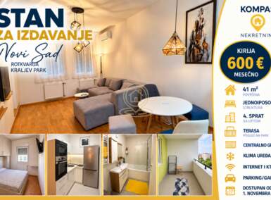 Jednoiposoban stan, Novi Sad · 41m² · 600€ | SveNekretnine