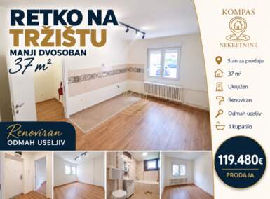Dvosoban stan, Novi Sad · 37m² · 119.480€ | SveNekretnine