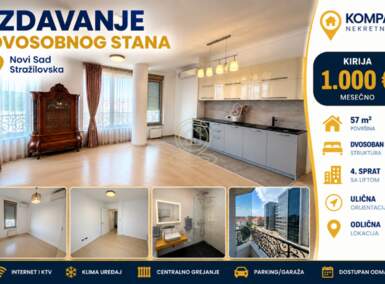 Dvoiposoban stan, Novi Sad · 57m² · 1.000€ | SveNekretnine