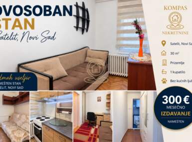 Dvosoban stan, Novi Sad · 30m² · 300€ | SveNekretnine