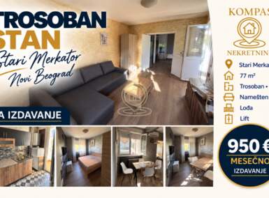 Trosoban stan, Stari merkator · 77m² · 950€ | SveNekretnine