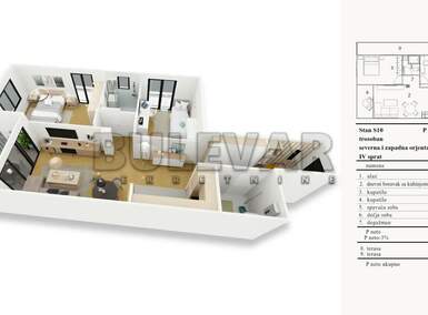 Dvoiposoban stan, Dom zdravlja · 80m² · 200.030€ | SveNekretnine