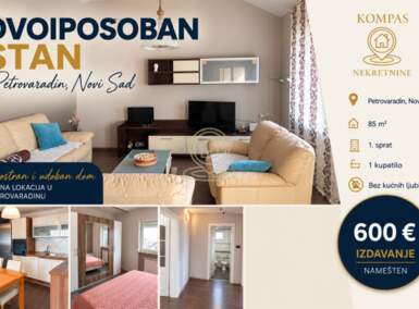 Dvoiposoban stan, Petrovaradin · 85m² · 600€ | SveNekretnine