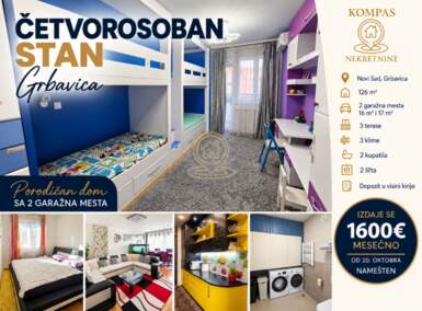 Cetvorosoban stan, Novi Sad · 126m² · 1.600€ | SveNekretnine