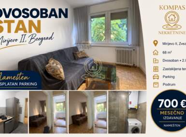Dvosoban stan, Mirijevo II · 68m² · 700€ | SveNekretnine