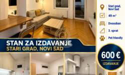Dvosoban stan, Novi Sad · 49m² · 600€ | SveNekretnine