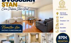 Dvosoban stan, Cara Dušana · 55m² · 870€ | SveNekretnine